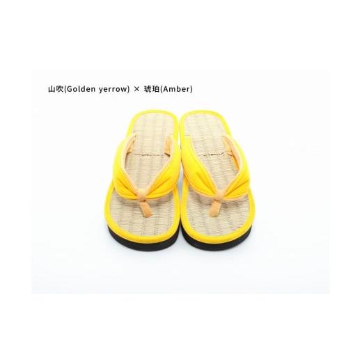 ふるさと納税 ファッション 下駄 和歌山県 白浜町 inoca SETTA WOMEN 山吹×琥珀 山吹×琥珀