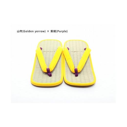 ふるさと納税 ファッション 下駄 和歌山県 白浜町 inoca SETTA OVERSEAS 山吹×紫紺 山吹×紫紺