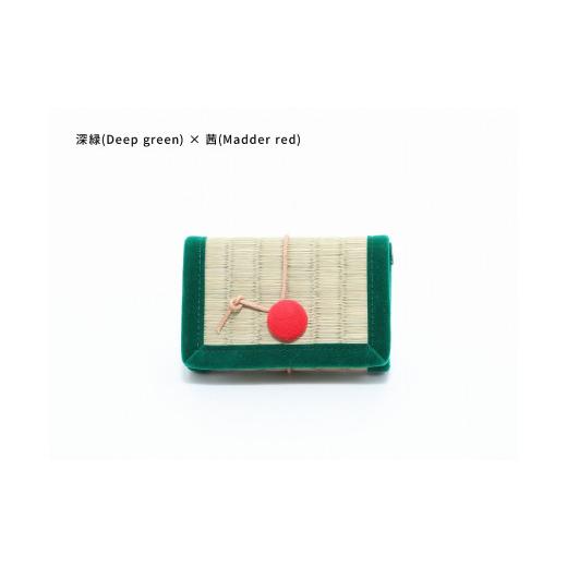 ふるさと納税 小物 和歌山県 白浜町 inoca CASE CARD 深緑×茜 深緑×茜