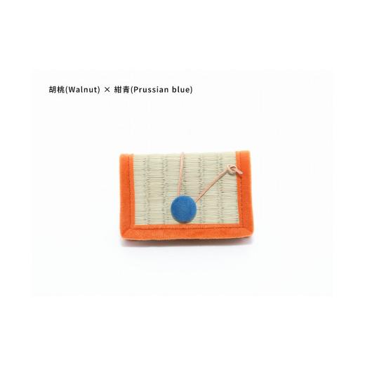 ふるさと納税 小物 和歌山県 白浜町 inoca CASE CARD 胡桃×紺青 胡桃×紺青