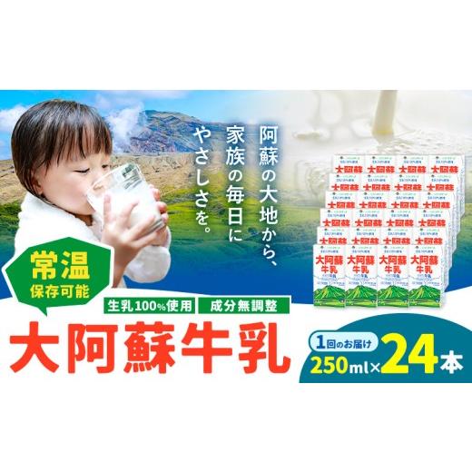 ふるさと納税 飲料類 牛乳 熊本県 菊池市 牛乳 常温保存可能 成分無調整 生乳100%使用 大阿蘇牛乳 紙パック 250ml×24本 合同会社たべたせいか[30日以内に出…