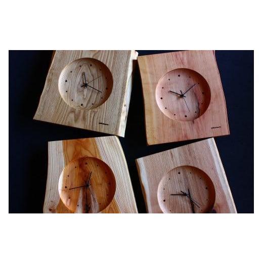 ふるさと納税 木工品・竹工品 岐阜県 高山市  nokutare 壁掛け時計 耳付き 小 時計 フック付き 電池付き 木製 木目 広葉樹 サクラ クリ 天然木 木製時計 飛騨…の画像