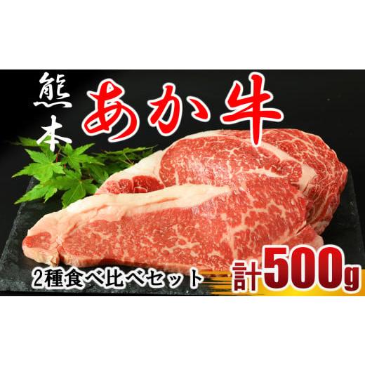 ふるさと納税 熊本県 玉名市 牛肉 あか牛 ステーキ2種 食べ比べ サーロイン 約250g リブロース 約250g | 肉 にく お肉 おにく 牛 和牛 ステーキ セット 熊本県…