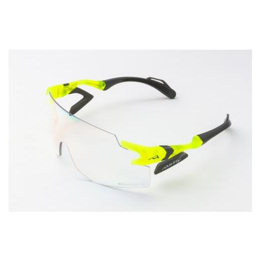 ふるさと納税 スポーツ・アウトドア 福井県 鯖江市 鼻パッドのないサングラス「エアフライ」*ワイドビュータイプ AF-301BKモデル イエロー 調光レンズ装着…