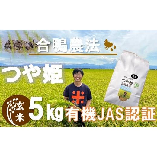 ふるさと納税 山形県 三川町 [令和5年産・玄米]ecofarmすがわらの有機JAS認証つや姫5kg [令和5年産]