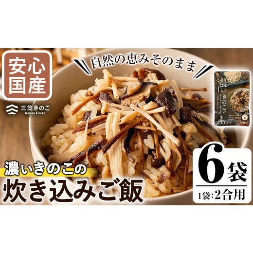 ふるさと納税 野菜類 きのこ 鹿児島県 阿久根市 国産のえのきやきのこ使用 濃いきのこの炊き込みご飯の素(2合用×6個)国産 だし醤油 きのこご飯 椎茸 しいたけ…