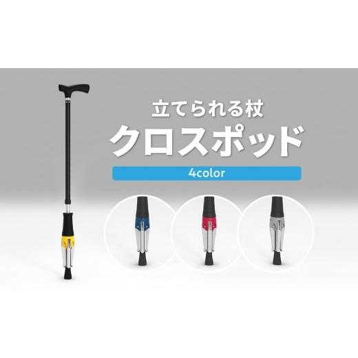 ふるさと納税 福祉・バリアフリー用品 大分県 大分市 立てられる杖「クロスポッド」(グレー) 立つ杖 便利 デザイン賞 安定 軽量 グレー 贈答 贈り物 調整可…