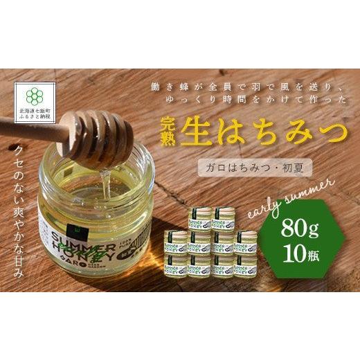ふるさと納税 加工品等 はちみつ 北海道 七飯町 完熟生はちみつ ガロはちみつ・初夏（アカシア）（80g）10瓶セット お料理にも使える ふるさと納税 人気 おす…の画像