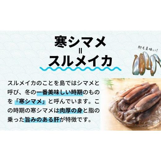 ふるさと納税 島根県 海士町 【寒シマメ 特大サイズ 丸ごと２杯セット】700g〜800g いか イカ スルメイカ 朝どれ寒シマメ 父の日 母の日 バーベキュー ギフト｜furusatochoice｜03