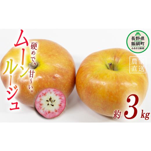 ふるさと納税 りんご 長野県 飯綱町 りんご ムーンルージュ 3kg やまじゅうファーム 沖縄県への配送不可 2025年10月下旬頃から2025年11月上旬頃まで順次発送予…
