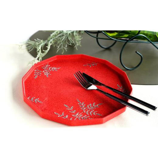 ふるさと納税 食器・グラス 皿 佐賀県 有田町 有田焼 緋彩プラチナシダ紋 十二角プレート 松尾陶器 食器 器 うつわ 皿 メイン皿 プレート メインプレート ワン…