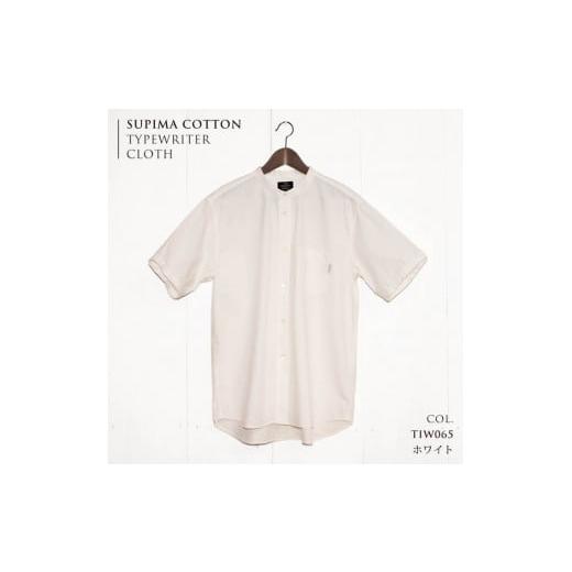 ふるさと納税 服 男 兵庫県 西脇市 33-13 播州織メンズシャツ「THE INDUSTRY WORKS」(半袖バンドカラー・1着) TIW_065(ホワイト) Lサイズ TIW_065ホワイ…