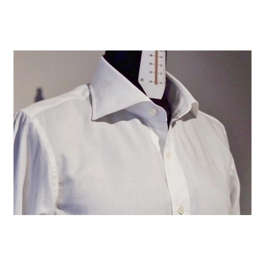 ふるさと納税 服 山梨県 西桂町 No.261 Lサイズ　140番手　cotton100％　ハンドメイドシャツ ／ ファッション コットン 天然素材 山梨県 n0261_delの画像