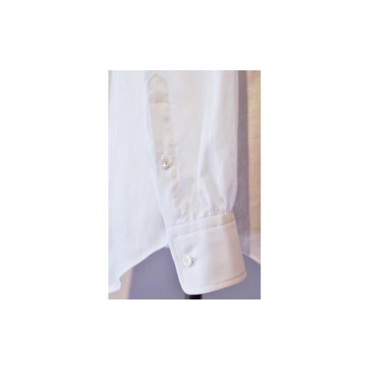 ふるさと納税 服 山梨県 西桂町 No.261 Lサイズ　140番手　cotton100％　ハンドメイドシャツ ／ ファッション コットン 天然素材 山梨県 n0261_delの画像