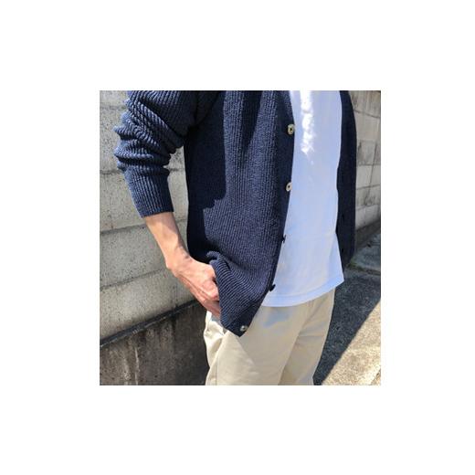 ふるさと納税 服 男 福島県 伊達市  阿部ニット 《グレー》両あぜ編みミドルゲージニットカーディガン（美濃和紙使用）LLサイズ F20C-385 LLサイズ