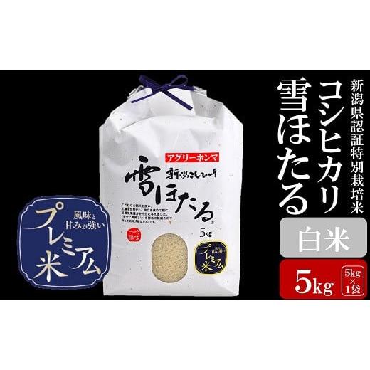 ふるさと納税 米 コシヒカリ 新潟県 柏崎市 令和7年産新米 甘味の強いプレミアム米 新潟県認証特別栽培米 コシヒカリ 白米 5kg アグリーホンマ