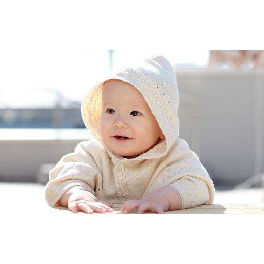 ふるさと納税 服 子ども 大阪府 阪南市 ナチュラル 麻の葉柄 マント co-w90 |ベビー ベビー服 赤ちゃん 羽織り フード オーガニックコットン 綿 出産祝い ギ…