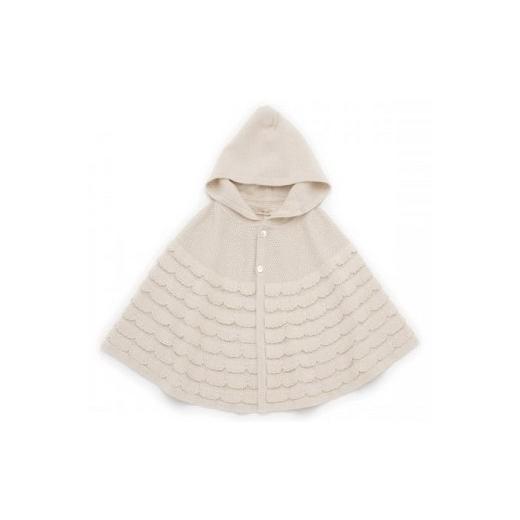 ふるさと納税 服 子ども 大阪府 阪南市  ナチュラル シェルマント CO-Ｗ10 |ベビー服 ベビー 赤ちゃん ケープ 羽織り マント オーガニックコットン 綿 日本製 …の画像
