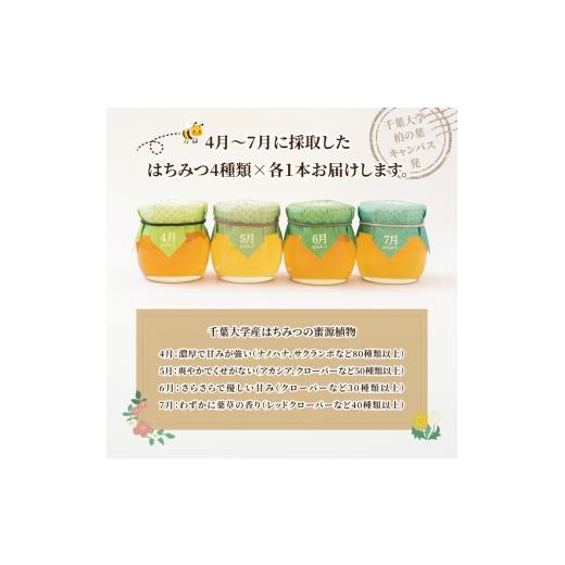 ふるさと納税 加工品等 はちみつ 千葉県 柏市 千葉大学産 はちみつ瓶詰め 4本セット 国産 はちみつ 瓶 セット 非加熱 砂糖不使用 ハチミツ 蜂蜜 ハニー 調味料…_2