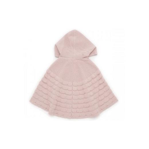 ふるさと納税 服 子ども 大阪府 阪南市  さくらねずみ・洛陽染（草木染） シェルマント CO-Ｗ10-81 |ベビー服 ベビー 赤ちゃん ケープ 羽織り マント オーガニ…の画像