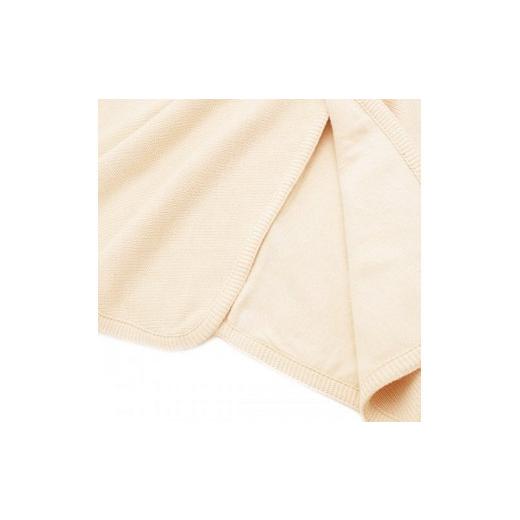 ふるさと納税 服 子ども 大阪府 阪南市  ナチュラル 衿付き ケープ CO-Ｗ80 |オーガニックコットン ニット 赤ちゃん 0歳〜2歳 ベビー ベビー服 日本製 ナチュ…の画像