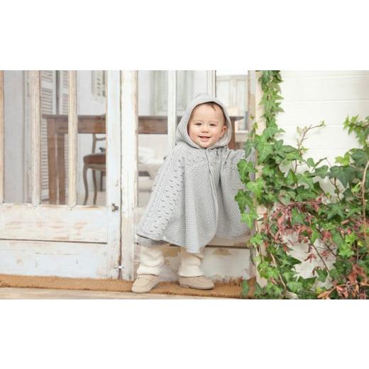 ふるさと納税 服 子ども 大阪府 阪南市 グレー(彩土染) ポップコーン マント CO-W-27-61 7営業日程度で発送 | ベビー服 ベビー 赤ちゃん 羽織り ケープ 男…
