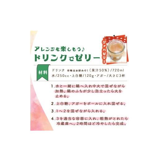 ふるさと納税 果汁飲料 宮崎県 串間市  定期便・全3回 驚きの果実感 グァバ・パッションフルーツドリンク２本セット(各720ml)×3回_K021-T004の画像