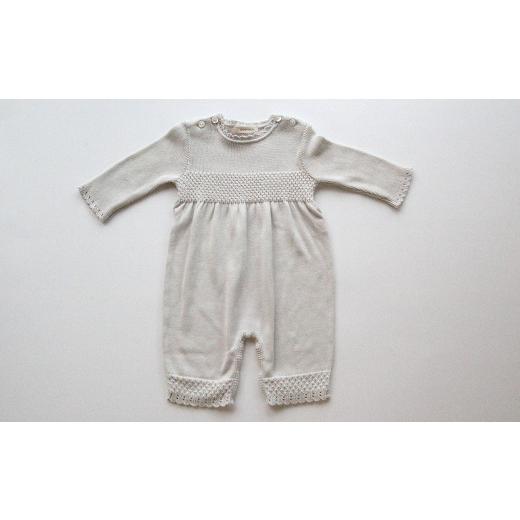 ふるさと納税 服 子ども 大阪府 阪南市  フェザーグレー スモッキング編み カバーオール CO-Ｗ32-10 7営業日程度で発送 | ベビー ベビー服 赤ちゃん 服 つなぎ…_4