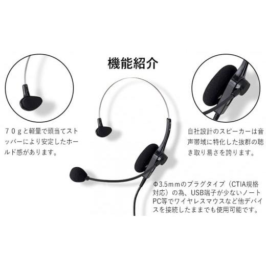 パソコン・周辺機器 宮城県 石巻市 アシダ音響 ヘッドセット MT-669-CT 片耳 マイク 有線 黒 ブラック ASHIDAVOX アシダ PC 【電気ケトル】 タブレット テレワー…