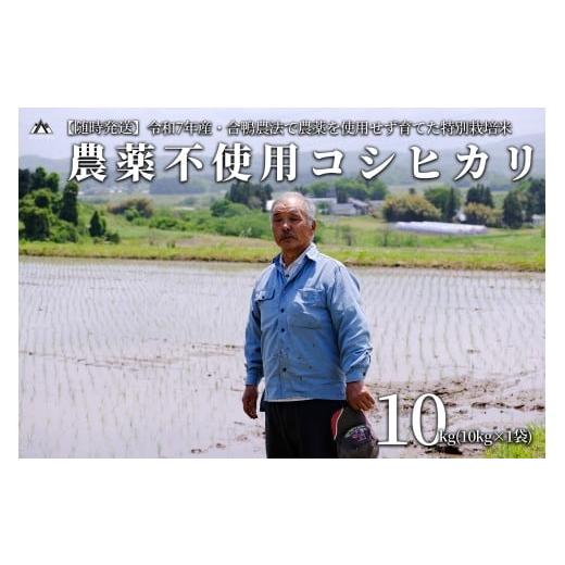 ふるさと納税 米 コシヒカリ 福島県 磐梯町 令和7年産米 農薬不使用コシヒカリ 合鴨農法 10kg(特別栽培米、旧名:会津磐梯山宝米)