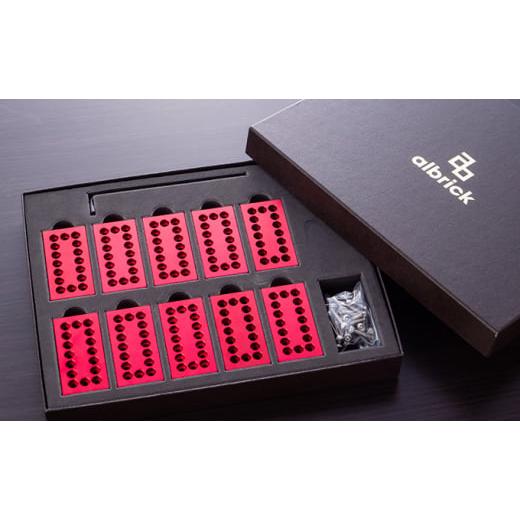 ふるさと納税 雑貨・日用品 埼玉県 和光市   0138町工場職人がつくる、アルミ製ブロック10ピース レッド レッド