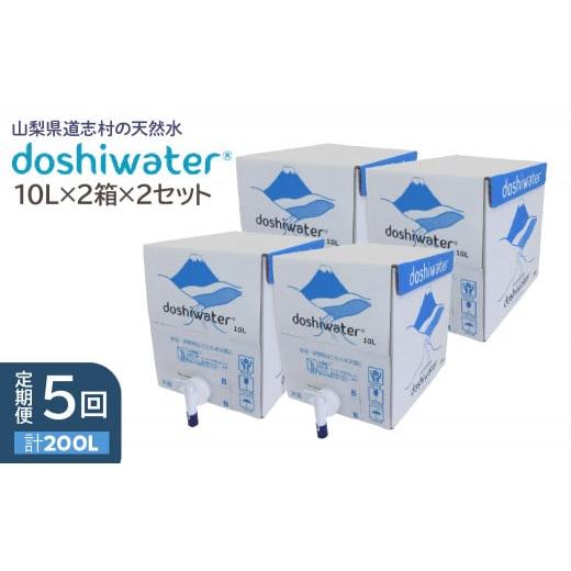 ふるさと納税 水・ミネラルウォーター 山梨県 道志村  定期便 山梨　道志村の天然水 doshiwater BIB40L(10L×2箱×2セット)　大好評の大容量サイズ2セット 5回…_1