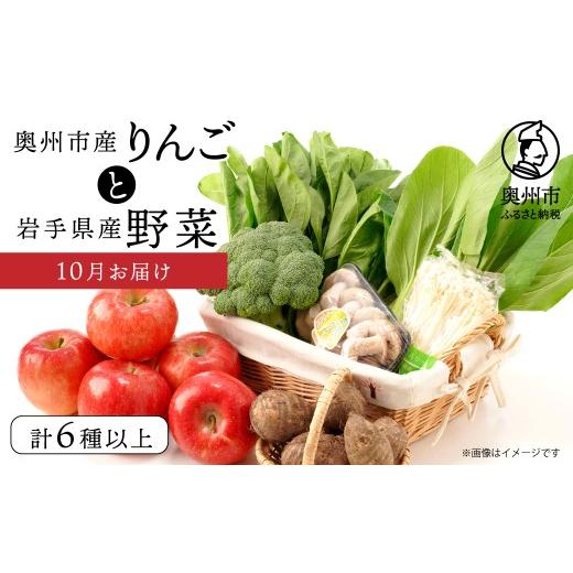 ふるさと納税 りんご 岩手県 奥州市 奥州市産りんごと岩手県産野菜セット 10月お届け りんご 林檎 おまかせ フルーツ 野菜 青果 旬 選りすぐり 詰め合わせ セ…