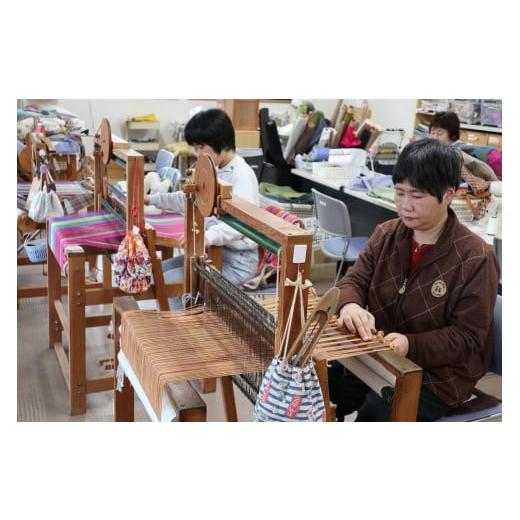 ふるさと納税 福祉施設製品 京都府 京丹後市 さをり織りバック・テトラポーチセット（2） 思いやり型返礼品（支援型） 　バック 手提げ ショルダー ポーチ 手…_2