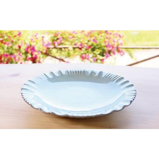 ふるさと納税 陶磁器・漆器・ガラス 京都府 京丹波町 京丹波町の窯元「工房瑞穂」特製の大皿（白）  015MG001の画像