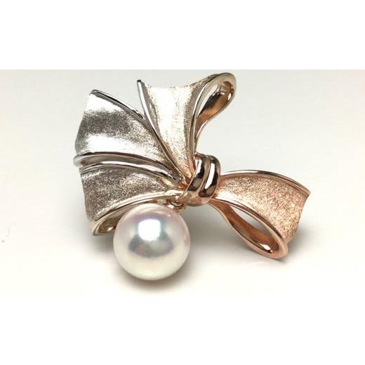 ふるさと納税 家具・装飾品 三重県 志摩市 老舗の真珠専門店・花珠クラス・アコヤ真珠ブローチ9.0〜9.5ミリ(ローズピンク) / あこや真珠 ブローチ 真珠 ブ…