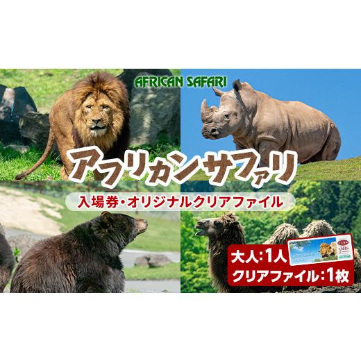 ふるさと納税 入場券・優待券 大分県 宇佐市 アフリカンサファリ入園券とオリジナルクリアファイルのセット(入園券大人1枚・クリアファイル1枚)チケット 動物…