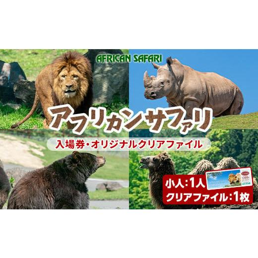 ふるさと納税 入場券・優待券 大分県 宇佐市 アフリカンサファリ入園券とオリジナルクリアファイルのセット(入園券小人1枚・クリアファイル1枚)チケット 動物…