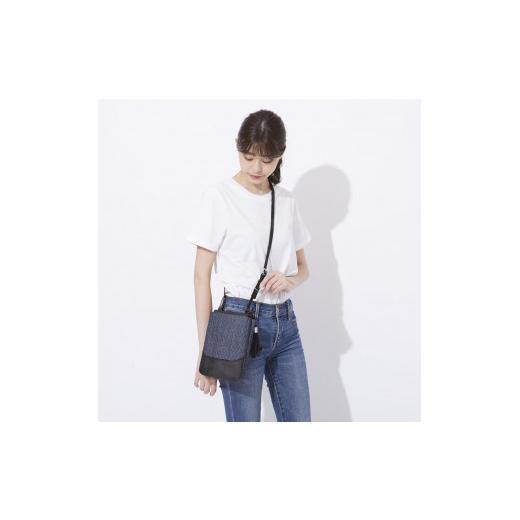 ふるさと納税 カバン ショルダーバッグ 兵庫県 豊岡市 豊岡鞄　anti-mode style QUILT ポシェット　ブラック ブラックの画像