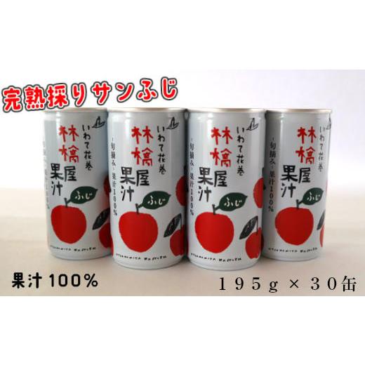 ふるさと納税 果汁飲料 りんご 岩手県 花巻市 果汁100% 宇津宮果樹園の林檎屋果汁りんごジュース30缶セット サンふじ 635-1 サンふじ