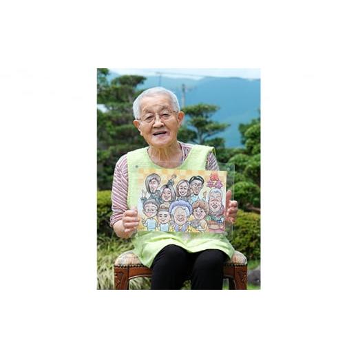 雑貨・日用品 絵画 岐阜県 池田町 似顔絵　3名（バストアップ） 【板垣】 No.5644-0961