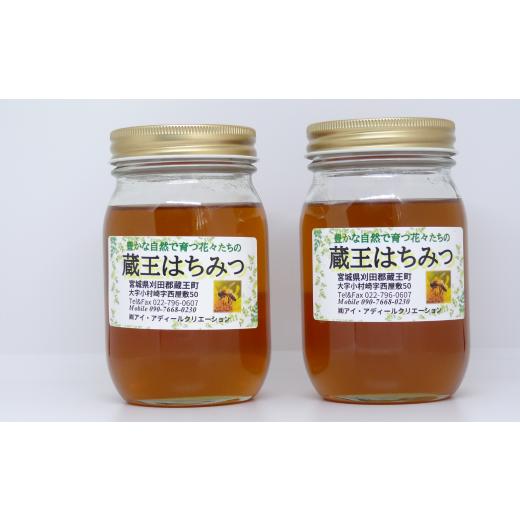 ふるさと納税 加工品等 はちみつ 宮城県 蔵王町 蔵王高原はちみつ詰合せ 500g×2本  04301-0286の画像