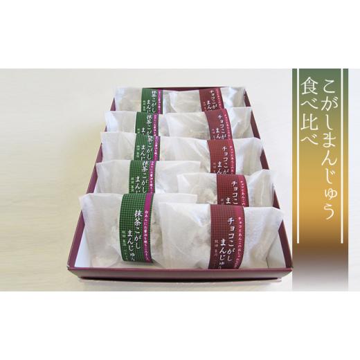 ふるさと納税 菓子 饅頭 秋田県 にかほ市 にかほ銘菓 こがしまんじゅう 10個セット(チョコ&抹茶 各5個) 和菓子 饅頭