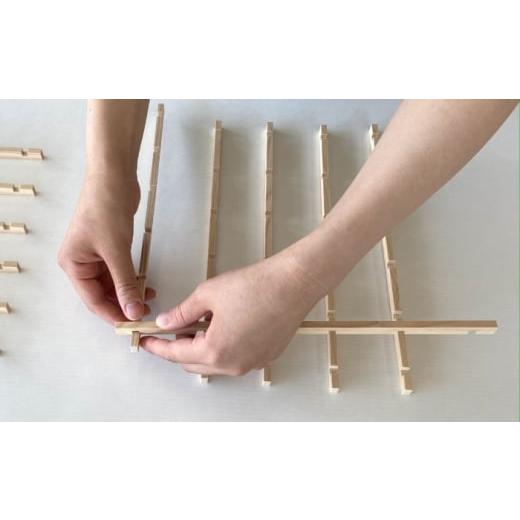 木工品・竹工品 広島県 福山市 インテリア 格子額キット（白木） 広島県福山市／東洋額装株式会社 写真入れ ポストカード はがき 木製 【卯（ミニ）】 壁掛け 手…