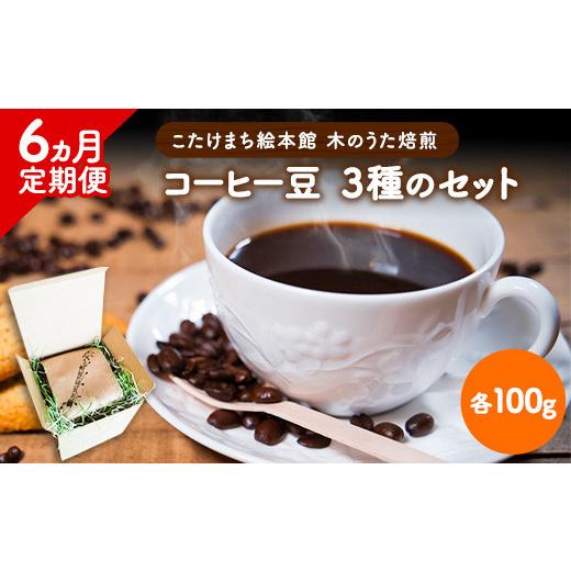 ふるさと納税 コーヒー コーヒー豆 福岡県 小竹町  6ヶ月定期便 コーヒー豆3種のセット 各100g(豆) 計300g 旬のおすすめ豆 エチオピア・モカ オリジナルブレン…_1