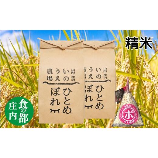 ふるさと納税 米 ひとめぼれ 山形県 三川町 食の都庄内 令和7年産・精米 特別栽培米ひとめぼれ5kg×2袋+つやポン[井上農場] 精米 令和7年産