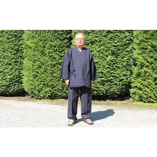 ふるさと納税 服 男 埼玉県 羽生市 武州正藍染　作務衣（さむえ）　紺　 Lサイズ 武州正藍染　作務衣　紺　 Lサイズの画像