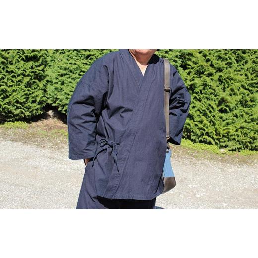 ふるさと納税 服 男 埼玉県 羽生市 武州正藍染　作務衣（さむえ）　紺　 Lサイズ 武州正藍染　作務衣　紺　 Lサイズの画像