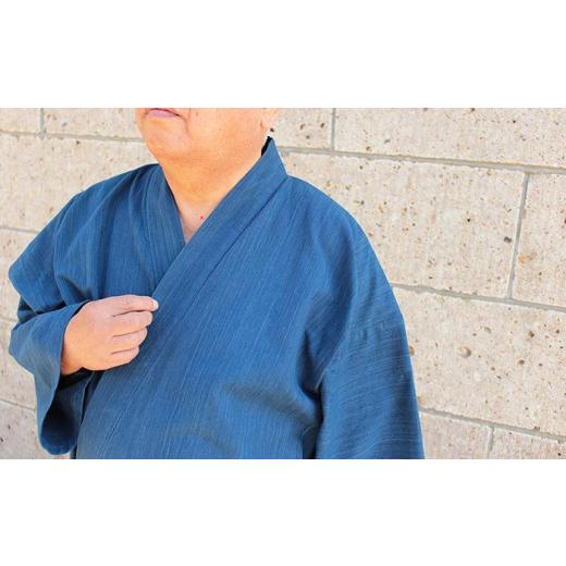 ふるさと納税 服 男 埼玉県 羽生市 作務衣 藍染め Mサイズ あさぎ 武州正藍染 さむえ 綿 作業着 部屋着 ルームウェア ウェア パジャマ 散歩 春 夏 父の日 敬老…の画像