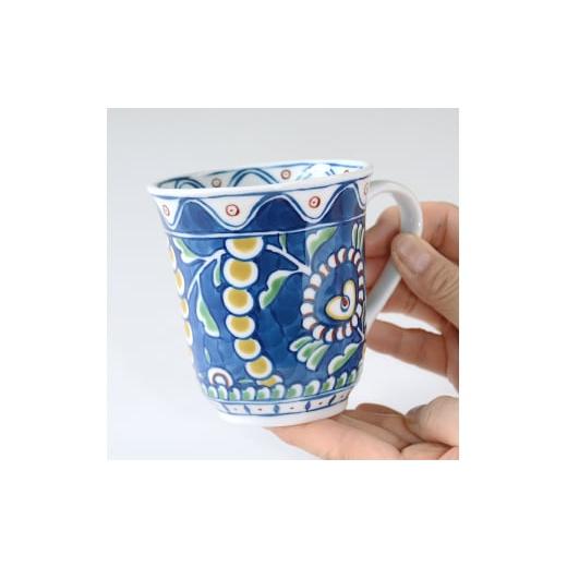 ふるさと納税 陶磁器・漆器・ガラス 佐賀県 伊万里市  伊万里焼 トルコ風マグカップ 135-H738の画像